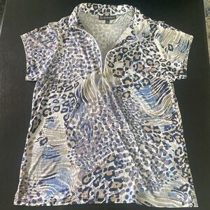 BirdeeSport Australia Animal Print Short Sleeve Golf Pickleball Top